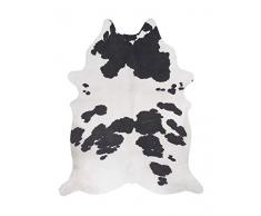 andiamo Kuhfell Teppich Amarillo aus Kunstfell Fellimitat im Fotodruck - schwarz-weiß, 125x155 cm