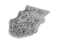 Navaris Schaffell Kunstfell Fell Imitat - 60x90cm Teppich weich Kuscheldecke - Faux Lammfell vegan - Sofa Vorleger Matte Dekofell pflegeleicht in Grau