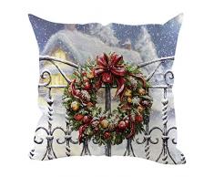 UNSKAM Weihnachtskissen Kissenbezug Weihnachten Flachs Druck, Dekoration Kissenbezüge Fotokissen Bedrucken füLlung Dekokissen Kissen Fellkissen Sofakissen Weihnachtliche