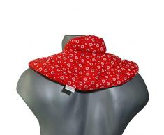 Nackenhörnchen mit Stehkragen Herzen-rot. Kirschkernkissen. Nackenkissen Wärmekissen - Ein sehr wohliger Nackenwärmer