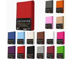 Jacobson Jersey Spannbettlaken Spannbetttuch für WASSERBETT BOXSPRINGBETT (140 x 200 cm - 160 x 220 cm, Anthrazit)