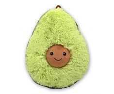 TE-Trend Plüsch Tier Avocado Plüschtier Kissen Toy Lebensmittel Kuscheltier Frucht Früchtekissen AVO Cado 20cm Mehrfarbig