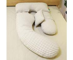 XYYFZ G-förmiges Kissen Komfortable Schwangere Frauen-Kissen-Seitenschlaf-Kissen-weiches Kissen-Kissen-Multifunktionslendenrückenstütze,B,185X115X80CM