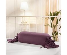 Estella Nackenrollenbezug Jersey aubergine Größe 40x15 cm Ø