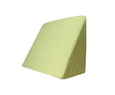 Salosan Keilkissen, Rückenstütze für Bett, Couch, Fernsehen und Tablet Relaxkissen, Lesekissen, Größe 60cm x 50cm Höhe 30cm grün