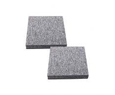 uyoyous 20 Stück Teppichfliesen, 50x50cm, Strapazierfähig, mit Klebepatch, für Alle Bereiche, Home Office, Bedroom, Anti-Rutsch, Hellgrau