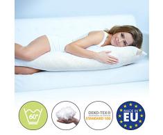 Beautissu Komfort Seitenschläferkissen 145x40cm BeauNuit SK – Premium COOL Seitenschläfer Kissen Lagerungskissen Schwangerschaftskissen