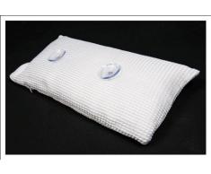 Badewannenkissen 40x20 cm mit Bezug und Saugnäpfen in weiss