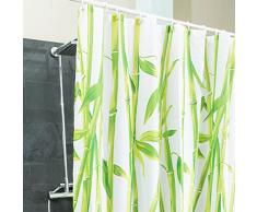 GOODS+GADGETS Duschvorhang Bambus Textil - Hygienisch & elegant | Badewannen-Vorhang 100% Polyester Badewanne Anti Schimmel 180 x 200 cm waschbar | Dekoration Feng Shui Bamboo | asiatischer Stil