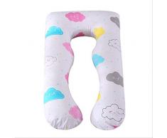 N/D Schwangerschaftskissen Bettwäsche Ganzkörper Bequemes Kissen Für Schwangere Charakter Kissen Seitenschlaf Mutterschaftskissen 130x70cm Weiß