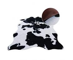 Teppiche Teppich Wohnzimmer Carpet Designer Teppich Moderner Kuhfell Teppich Kunstfell Teppich,für Wohnzimmer,Schlafzimmer,Flur Etc (Color : Black and White, Size : 140 * 200cm)