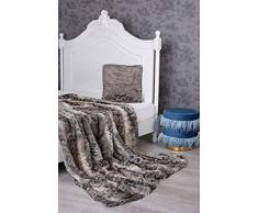Webpelzdecke Timberwolf Felldecke Sofadecke Fellimitat 160x200cm Pelzdecke pda011 Palazzo Exklusiv