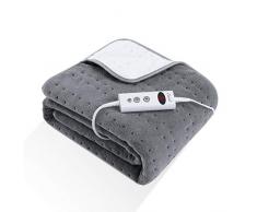 Elektrische Heizdecke 150x80cm, 10 Heizstufen mit Überhitzungsschutz und 9 Stunden Optionale Timerzeit, Maschinenwaschbar, Spannungen und Ermüdung lindern
