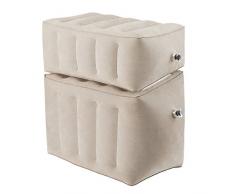 AirGoods Aufblasbare Reise Fußstütze - Reise Kinder Kissen Fußstütze Aufblasbare Reisekissen für Bein Fuß (Hellgrau)