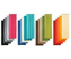 Übergardine Vorhang Dekoschal Wildseiden Optik halbtransparent ca. 140x245 cm mit Kräuselband Gardine moderne Unifarben #1136 rosa