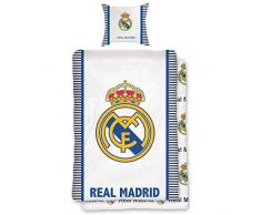 Real Madrid Bettwäsche Vereinswappen Fußball Fan Renforcé 135 cm x 200 cm