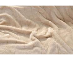 Felldecke, Webpelzdecke Nerz 150x200 Creme