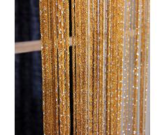 ZYCLSSRV Dekorative tür zeichenfolge Vorhang perlen,Niedliche Streifen quaste für Hochzeit Kaffee Restaurant hausteile Champagner-F