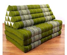 livasia THAIKISSEN XXL BREIT, Thaikissen der Marke Asia Wohnstudio, Kapok Dreieckskissen, asiatisches Sitzkissen, Liegematte, Thaimatte (Thaikissen XXL Breit)