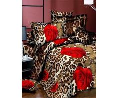 LIANGTT Vier Sätze Bettwäsche， Bettbezug-Set, 3D-Druck Bettwäsche Tröster gesetzt Queen-Size Bettdecken Bettbezug Bettdecke Bettwäsche-Blattbettdecke