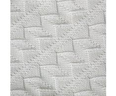 SonnenStrick 0742128908805 Erstlingsdecke/Babydecke/Kuscheldecke/Strickdecke, weiß
