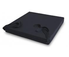 MSS® VISCOELASTISCHES DEKUBITUS SITZKISSEN ROLLSTUHLKISSEN INCL. BAUMWOLLBEZUG SCHWARZ 40x40x5 cm