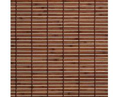 Easy-Shadow Hochwertiges Holzrollo Holz-Rollo mit Seitenzug 80 x 170 cm / 80x170 cm in der Farbe braun - Bambus Holz Rollo für Fenster und Tür - Bedienseite rechts