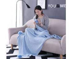 HYS Tagesdecke, gestrickt, Wolle, kariert, C2, 130 x 170 cm