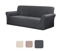 YISUN Sofa Überwürfe, Sofabezüge, Stretch Elastische Sofahusse SofaÜberwürfe Elastischer Antirutsch Ecksofa Sofa bezüge Abdeckung (Grau, 3 Sitzer)