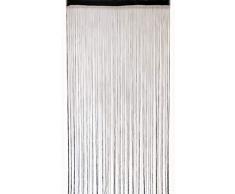 Deichflausen Fadenstore, 100 x 200 cm, schwarz mit Perlen, Fadengardine, Fadenvorhang, Raumteiler, Gardinen