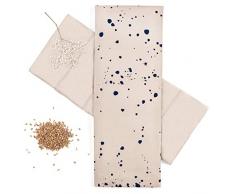 Blumtal Körnerkissen aus Baumwolle - Wärmekissen aus Weizenkörnern für Rücken und Nacken, Heizkissen 50 x 20 cm