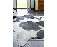 Fell-Teppich echtes Rinderfell Schwarz Gemustert in 2 Größen