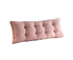 Qifengshop Lendenkissen Lendenpolster Haushalt Lendenkissen Tatami Lendenpolster Bett Rückenstützkissen Sofa Rückenlehne Schnalle abnehmbar (Color : PINK, Size : 100 * 20 * 50CM)