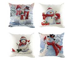 Harpily Weihnachten KissenbezüGe,Halloween Dekorative Kissen Fall Kissenabdeckung KissenhüLle ZierkissenbezüGe FüR Sofa Stuhl Bett Auto， 4 Pcs (D)