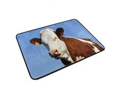 FANTAZIO Fußmatten für Eingangsbereich und Outdoor, Kuh-Teppich, gerade, für Küche/Badezimmer, 59,9 x 39,9 cm