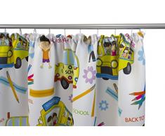 Hochqualitativer Kinder Verdunkelungsvorhang nach Maß, Kinderzimmer, Verdunkelungsgardine, maßgeschneidert, Design: Schulbus“, Kräuselband mit verdeckten Schlaufen, Höhe: 70cm bis 330cm, (140cm)