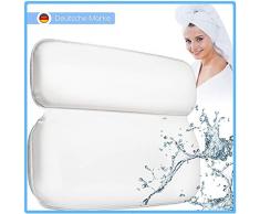 husstand® Komfort Badewannenkissen mit Saugnäpfen - Verbessertes Design 2020 - Badekissen für Badewannen - Badewannenkopfkissen Weiß - Wannenkissen inkl. Geschenkverpackung - Wellness Pillow...