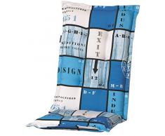 Madison 6 x 8 cm Hochlehner Auflage A 033 Tom Blue, blau kariert, 120 x 50 x 8 cm