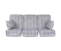 PATIO Auflagen Set Rimini/Venezia 180 cm / 3x60 cm Polster für 3- Sitzer 4- Sitzer Hollywoodschaukel Schaukelauflage Sitzkissen Rückenkissen Seitenkissen