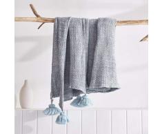 HYS Tagesdecke, gestrickt, Wolle, kariert, B2, 130 x 170 cm