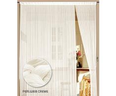 Fadenvorhang 90 cm x 240 cm (BxH) perlweiß creme