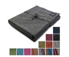 Craft Story Decke Yara I Uni grau aus 100% Baumwolle I Tagesdecke I Sofa-Decke I Überwurf I Bedspread I Plaid I Picknickdecke I Läufer I 170 x 220cm
