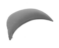 Halbmond mit Bio-Hirseschalen Köper grau - Hirsekissen | mit zusätzlichem Bio-Inlett