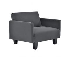 [neu.haus] 1-Sitzer Sesselbezug Dunkelgrau für Breite 70-120cm Sesselhusse Sesselüberzug Schonbezug