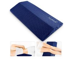 NOFFA Memory Foam Lendenkissen Schlafen Lumbar Support, Orthopädischer Keilkissenschlaf, Lendenkissen Bett stützen die Taille, Rücken, Hüft- und Bein, justierbare Härte, 60 * 30cm