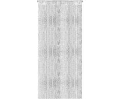 Arsvita Weißer Fadenvorhang in 140x250 cm (BxL) Metall-Optik, in viele Farben erhältlich