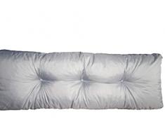 Rückenkissen 120 x 40 20/10 für Standardpaletten und passt für die meisten Palettensätze Dieser Art. Hergestellt aus hochwertigen Materialien/Baumwolle + granuliertem Polyurethanschaum. (Grau)