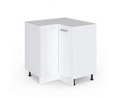 Vicco Küchenschrank Hängeschrank Unterschrank Küchenschränke Küchenunterschrank Arbeitsplatte, Möbel verfügbar in anthrazit und weiß (weiß ohne Arbeitsplatte, Eckunterschrank 87 cm)