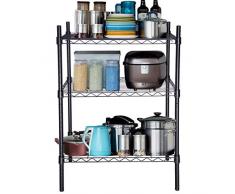 EUGAD 0019CC Küchenregal Standregal Laderregal Haushaltsregal Metallregal Bad mit 3 Regalböden