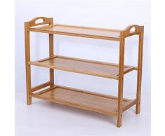 ZXIAQI Beistellwagen，Bambus Rollwagen Küchenwagen Mit Rollen Servierwagen Küchenrollwagen Bad Küchenregal Küchentrolley Allzweckwagen Beistellwagen Küche (Color : A, Size : 80 * 25 * 50)